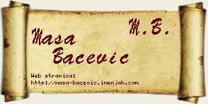 Maša Bačević vizit kartica